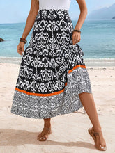 EMERY ROSE Women's Vacation Beach Printed Patchwork Skirt